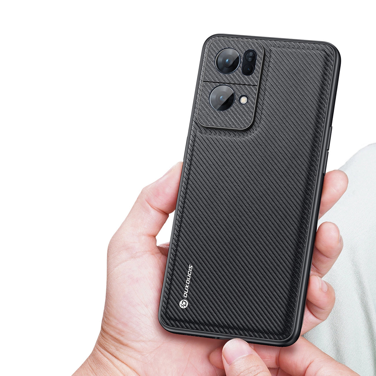 Dux Ducis Fino case cover covered with nylon material Oppo Reno7 Pro 5G black_3