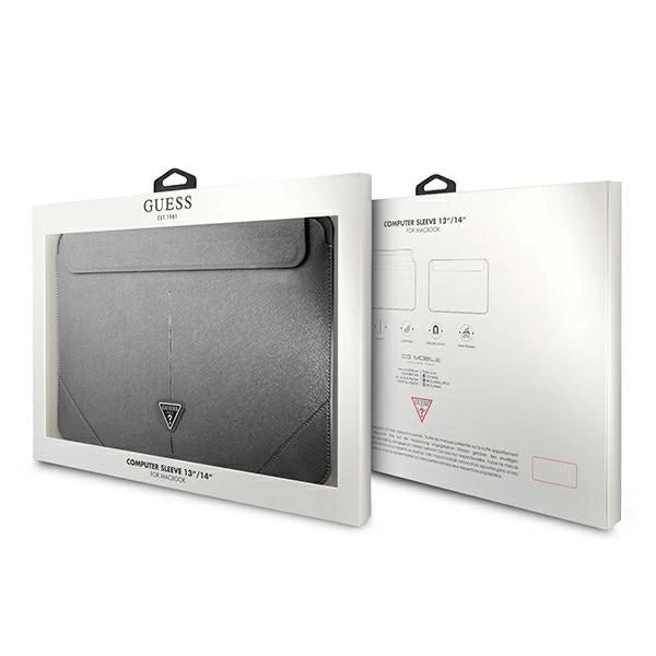 Guess Saffiano Triangle Logo case for a 14" laptop - silver_3