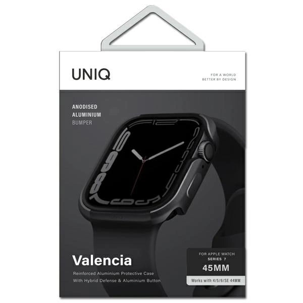 Uniq case Valencia Apple Watch Series 4/5/6/7/8/SE/SE2 45/44mm. graphite/graphite_2