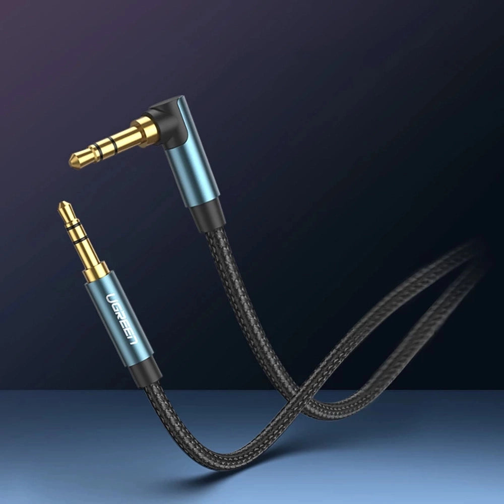 Ugreen angled AUX cable 2 x mini jack 3.5 mm 1m blue (AV112)_16