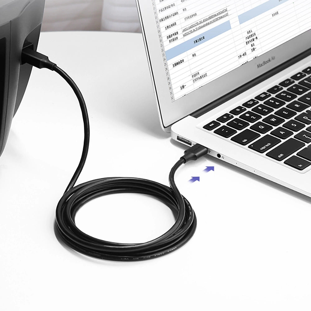 Ugreen USB Type B Printer Cable (Male) - USB 2.0 (Male) 480 Mbps 1 m Black (US135 20846)_2