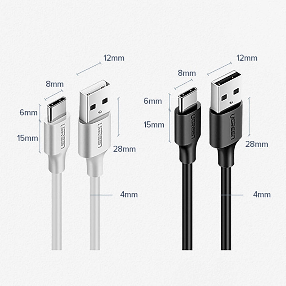 Ugreen US287 60114 USB-A / USB-C 3A cable 0.25m - black_18