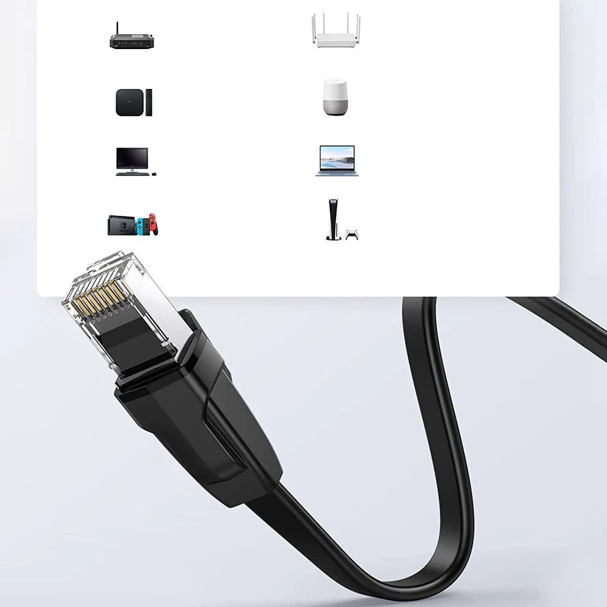 Ugreen NW102 50179 flat LAN Ethernet cable Cat. 6 12m - black_5