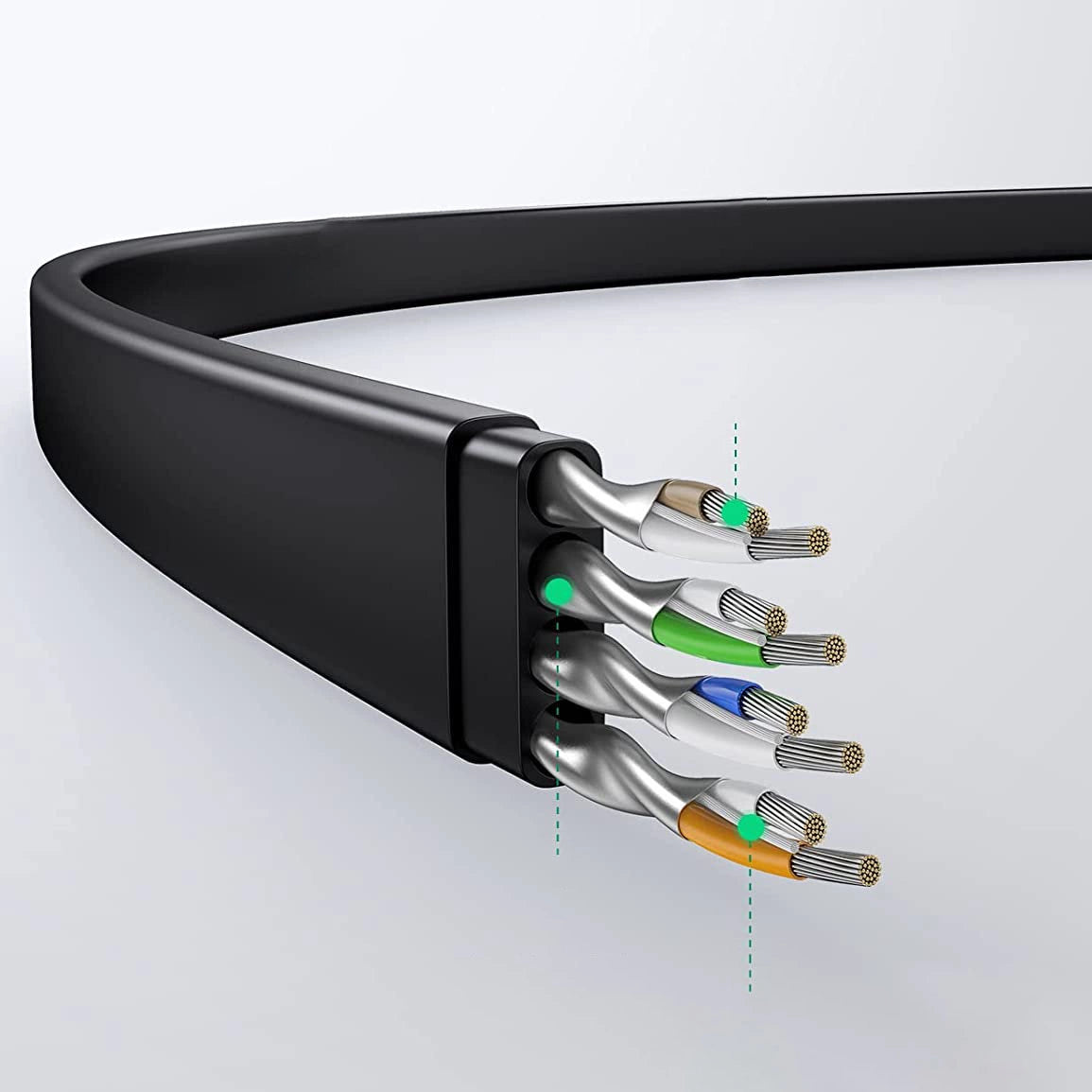 Ugreen NW102 50179 flat LAN Ethernet cable Cat. 6 12m - black_7