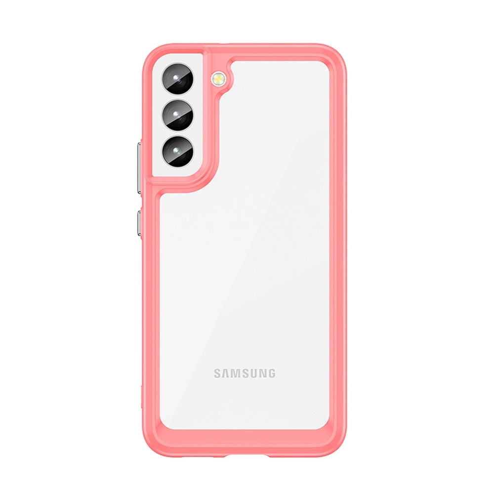 Outer Space Case Cover for Samsung Galaxy S22 + (S22 Plus) Hard Cover with Gel Frame Red_0