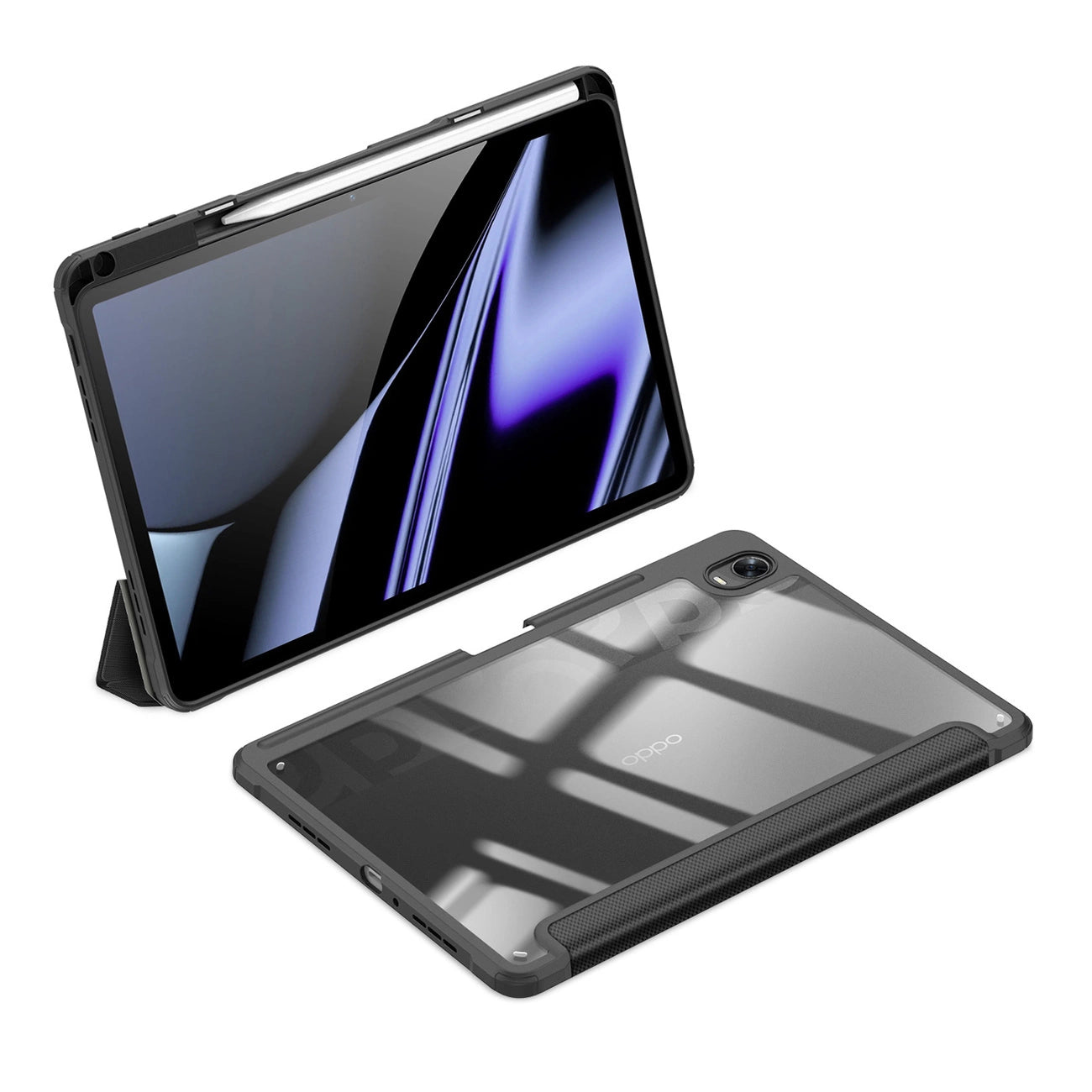 Dux Ducis Toby Armored Flip Smart Case for Oppo Pad with Stylus Holder Black_11