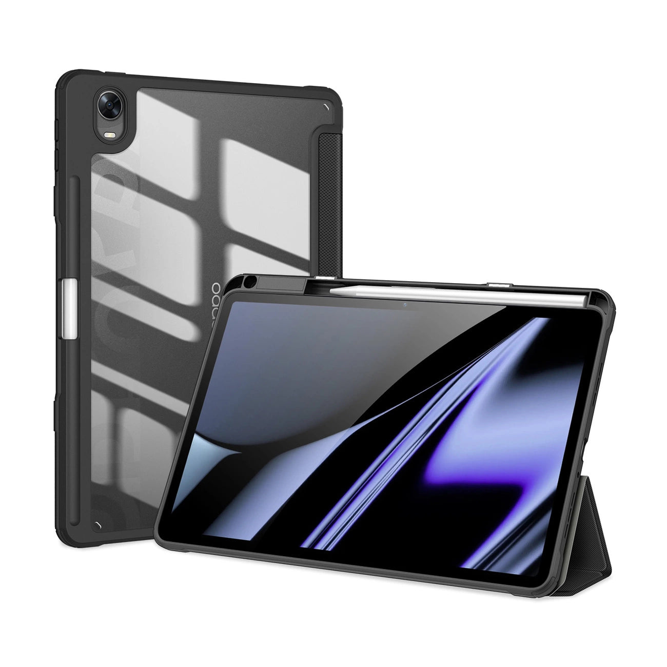Dux Ducis Toby Armored Flip Smart Case for Oppo Pad with Stylus Holder Black_12