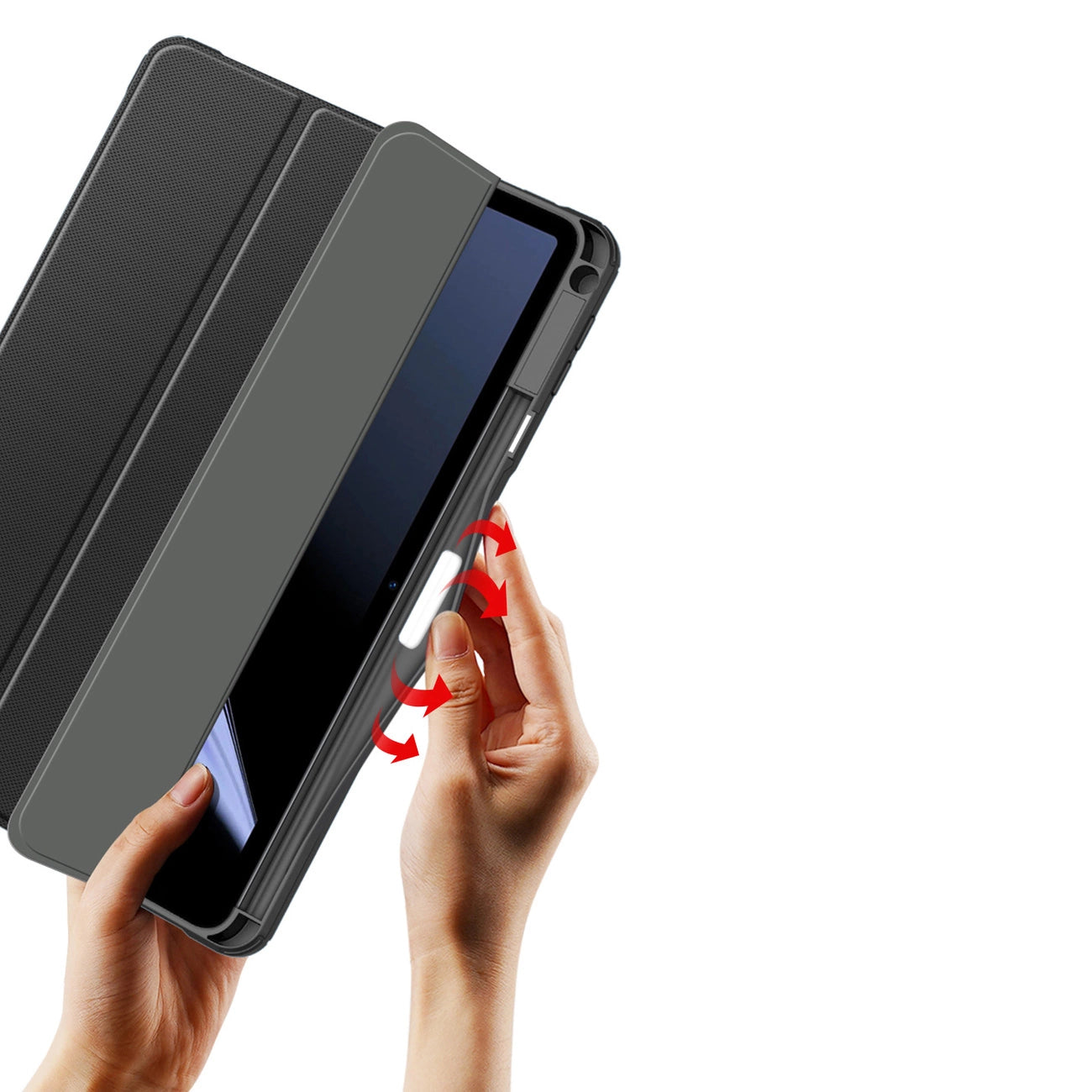 Dux Ducis Toby Armored Flip Smart Case for Oppo Pad with Stylus Holder Black_19