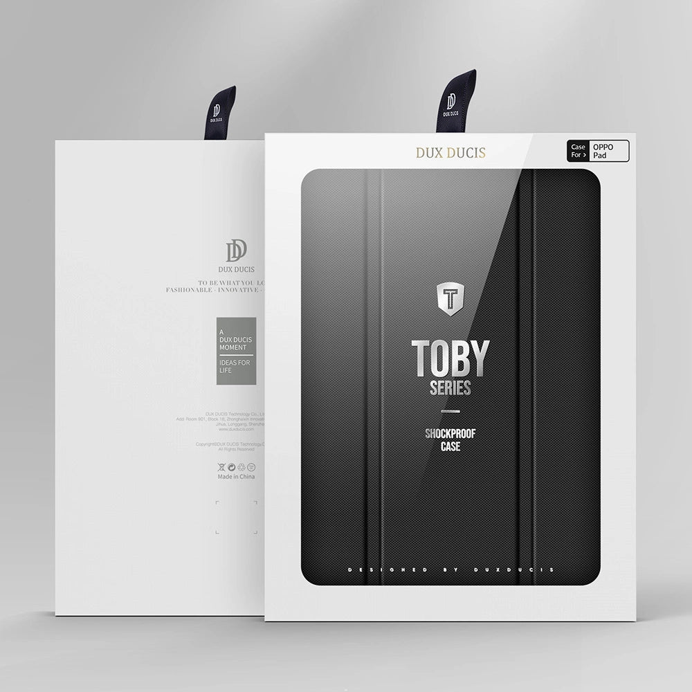 Dux Ducis Toby Armored Flip Smart Case for Oppo Pad with Stylus Holder Black_4