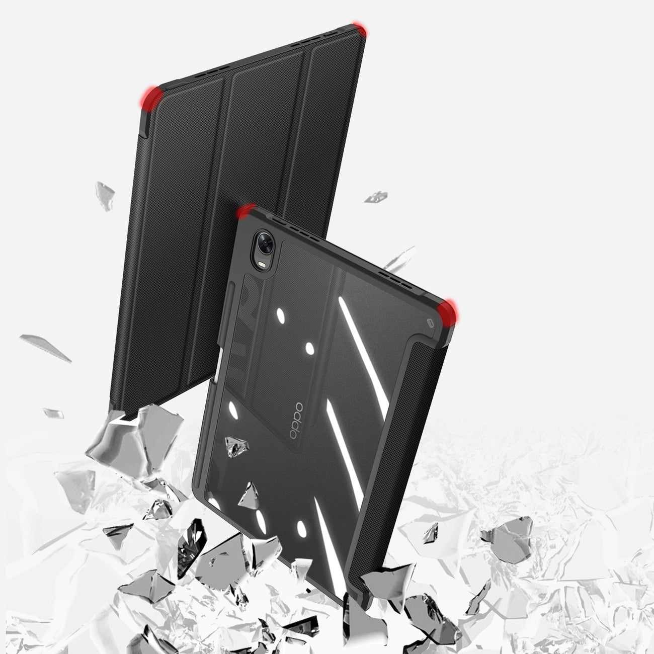 Dux Ducis Toby Armored Flip Smart Case for Oppo Pad with Stylus Holder Black_6