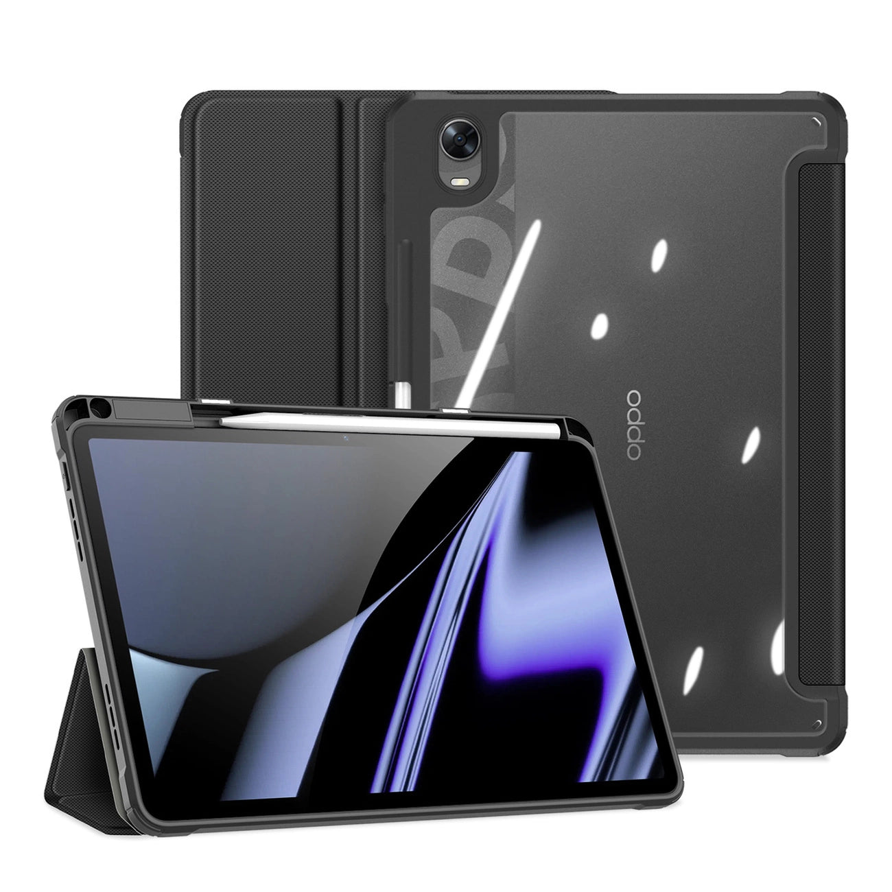 Dux Ducis Toby Armored Flip Smart Case for Oppo Pad with Stylus Holder Black_8