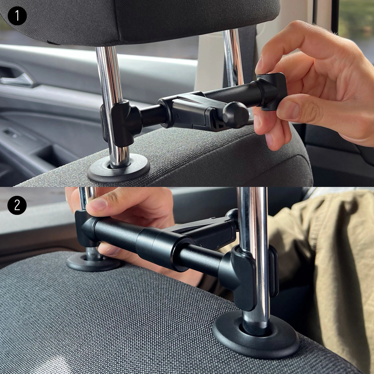 Wozinsky car headrest holder with hanger black (WTHBK2)_6