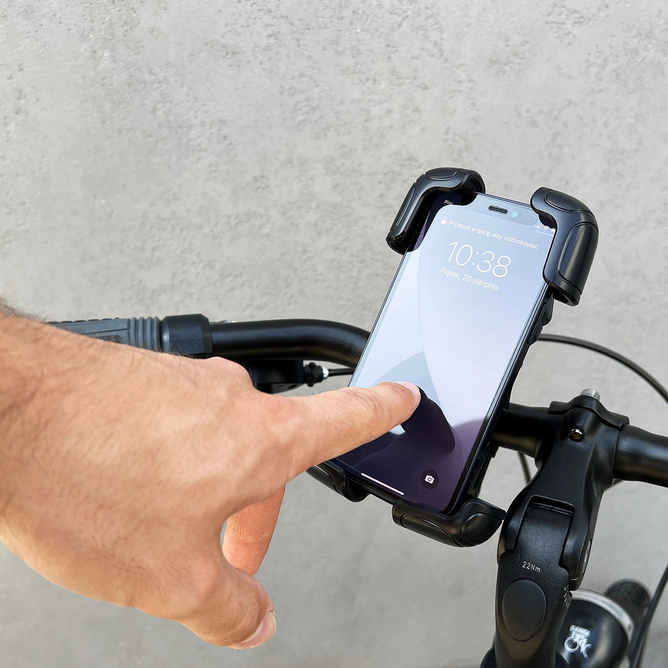 Wozinsky strong phone holder for the handlebar of a bicycle, motorcycle, scooters black (WBHBK6)_13