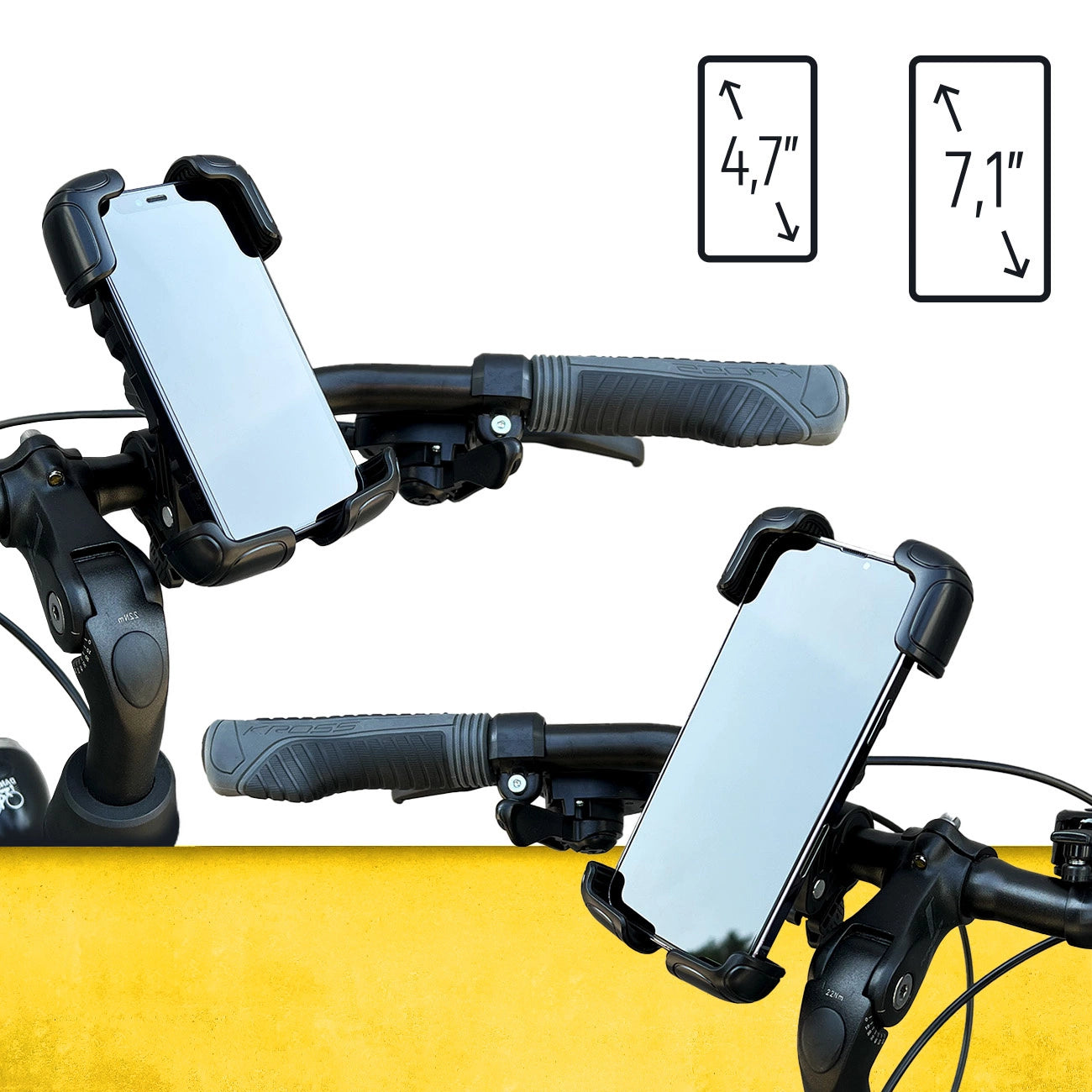 Wozinsky strong phone holder for the handlebar of a bicycle, motorcycle, scooters black (WBHBK6)_3