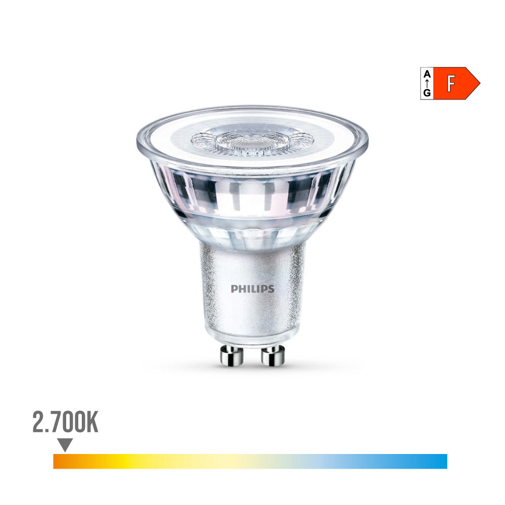 Lâmpada gu10 led 4.6w 390lm 2700k luz quente ø5x5.4cm philips_0