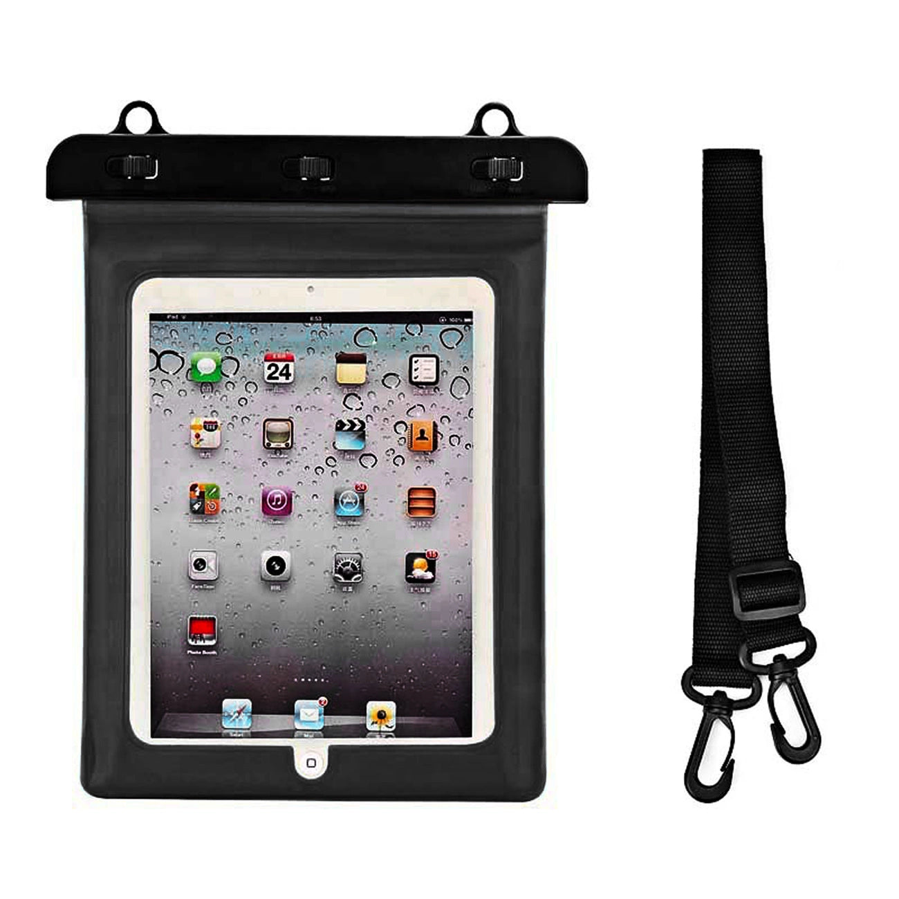 Waterproof PVC tablet case - black_0