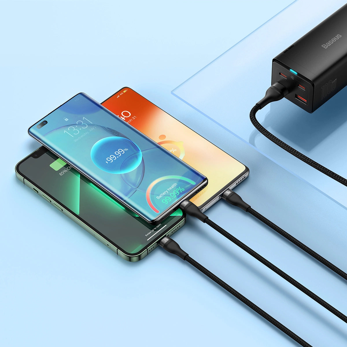 Baseus Flash Series II cable USB - USB Type C / Lightning / micro USB 100 W 1.2 m black (CASS030001)_16