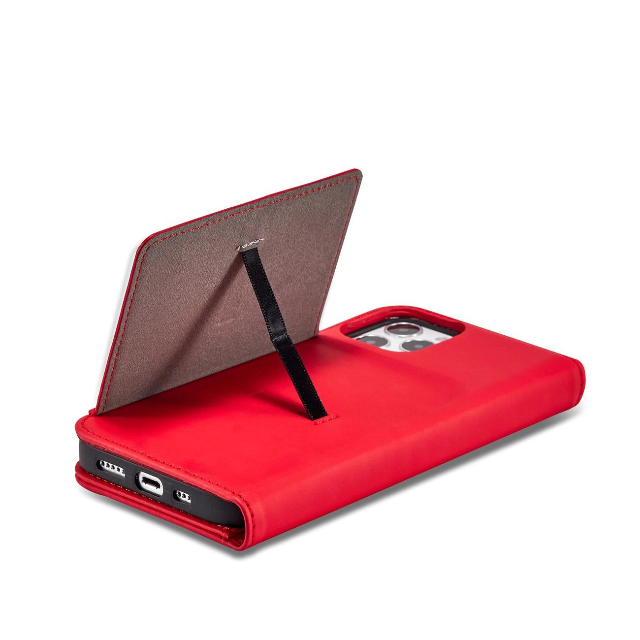 Magnet Card Case for iPhone 12 Pro Max Pouch Card Wallet Card Holder Red_10