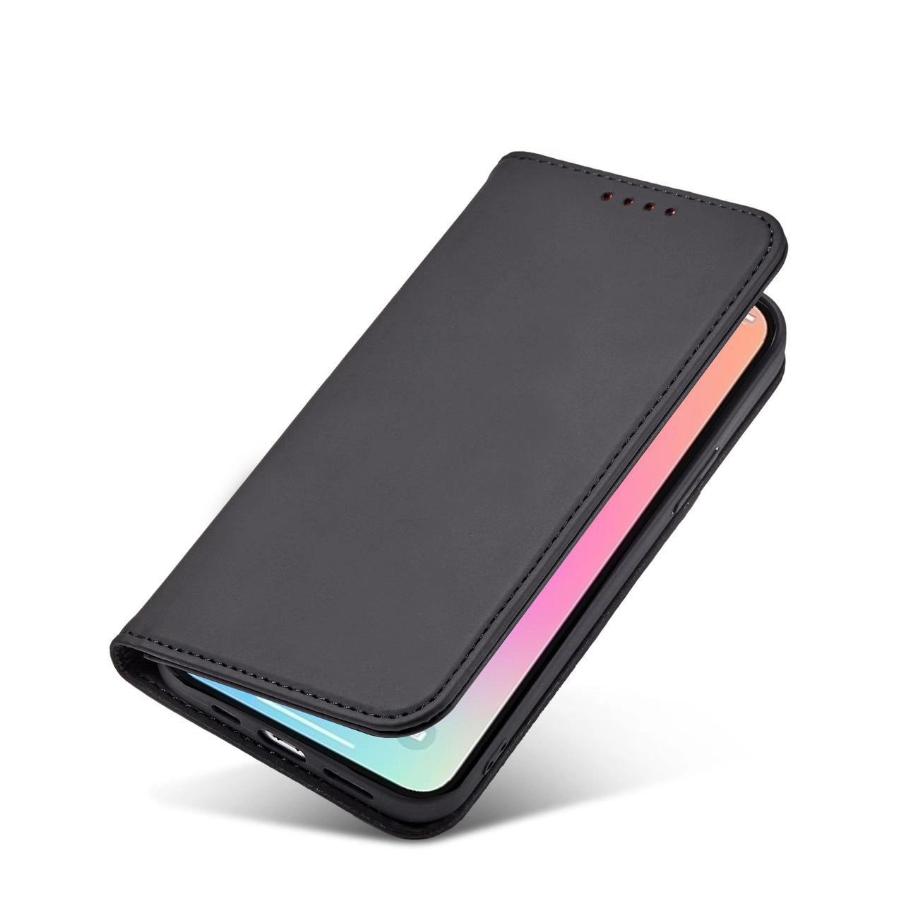 Magnet Card Case for iPhone 13 Pro Pouch Card Wallet Card Holder Black_12