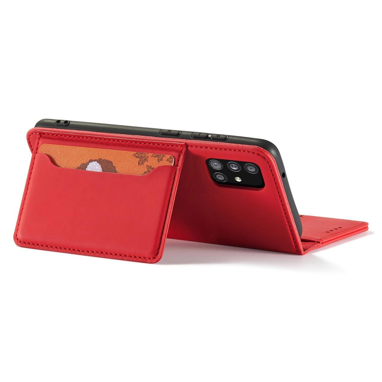 Magnet Card Case Case for Samsung Galaxy A13 5G Pouch Wallet Card Holder Red_8