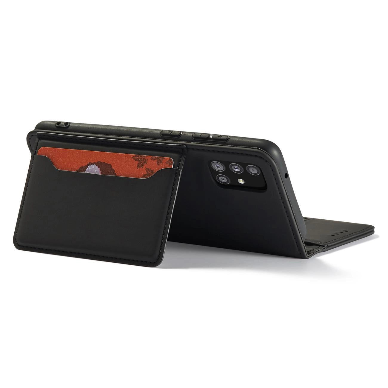 Magnet Card Case for Xiaomi Redmi Note 11 Pouch Card Wallet Card Holder Black_11