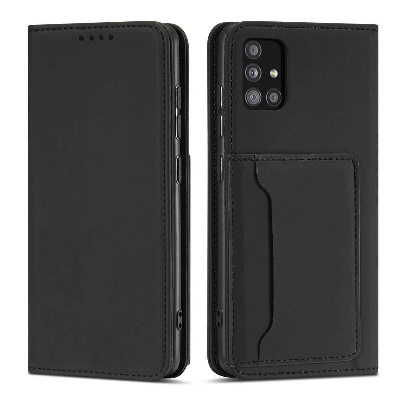Magnet Card Case Case for Xiaomi Redmi Note 11 Pro Pouch Wallet Card Holder Black_0
