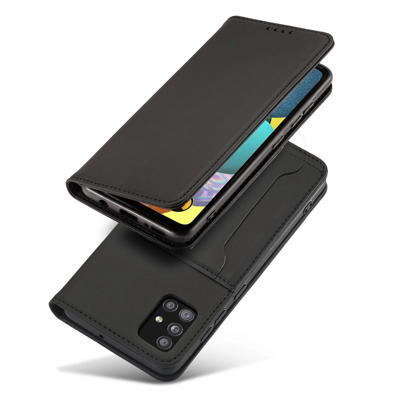 Magnet Card Case Case for Xiaomi Redmi Note 11 Pro Pouch Wallet Card Holder Black_1