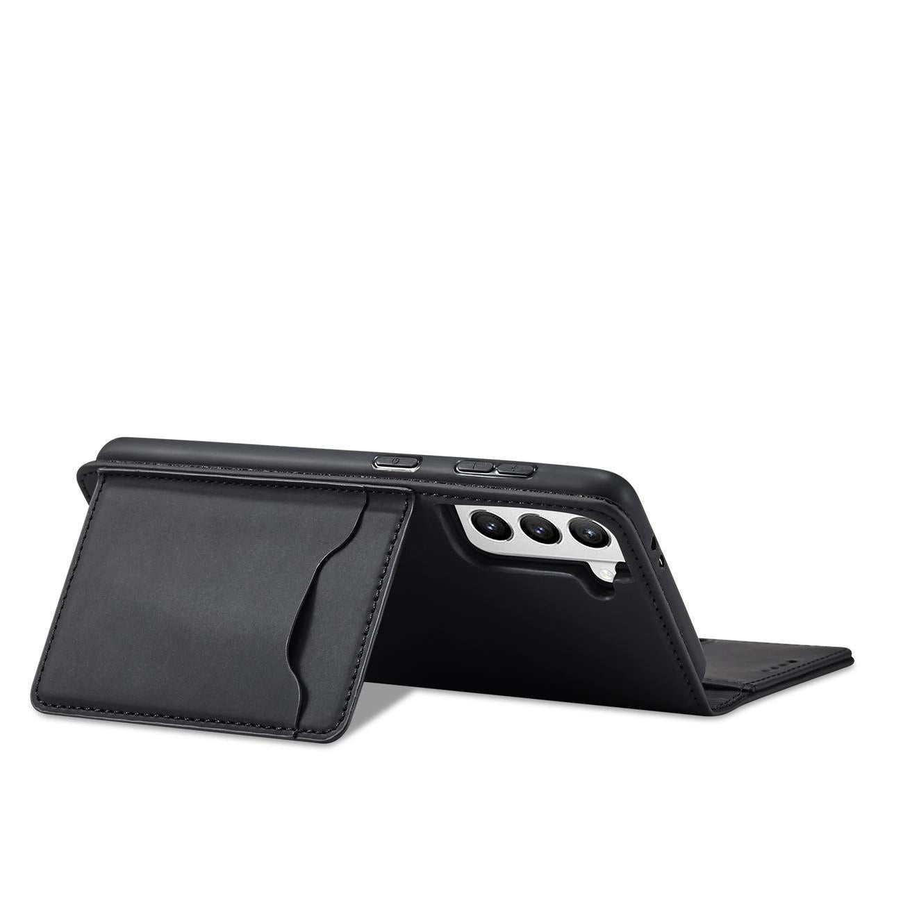 Magnet Card Case for Samsung Galaxy S22 + (S22 Plus) Pouch Wallet Card Holder Black_2
