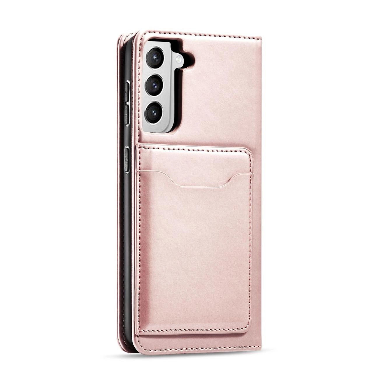 Magnet Card Case for Samsung Galaxy S22 + (S22 Plus) Pouch Wallet Card Holder Pink_6