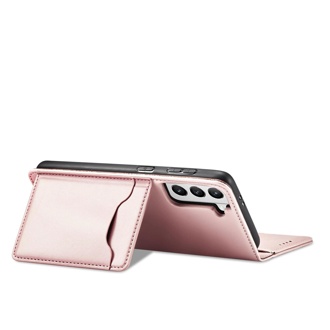 Magnet Card Case for Samsung Galaxy S22 + (S22 Plus) Pouch Wallet Card Holder Pink_7
