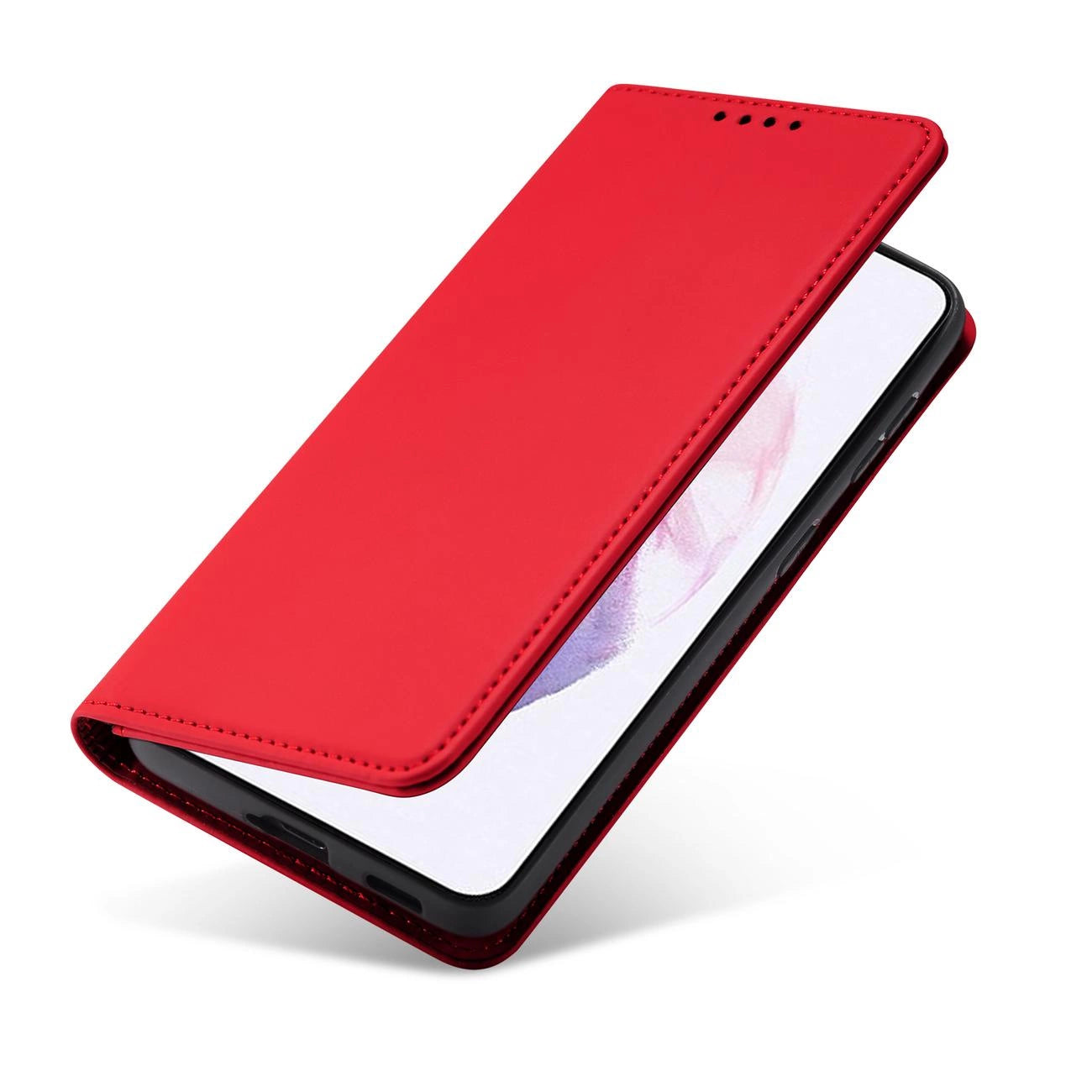 Magnet Card Case for Samsung Galaxy S22 + (S22 Plus) Pouch Wallet Card Holder Red_5