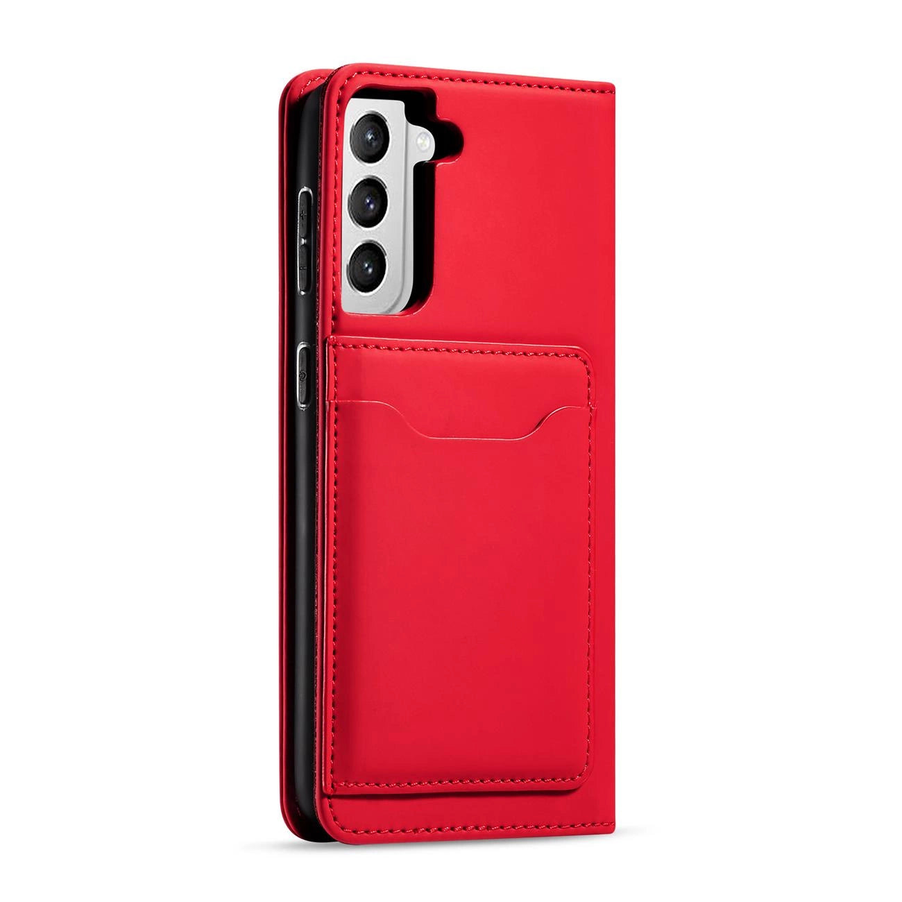 Magnet Card Case for Samsung Galaxy S22 + (S22 Plus) Pouch Wallet Card Holder Red_7