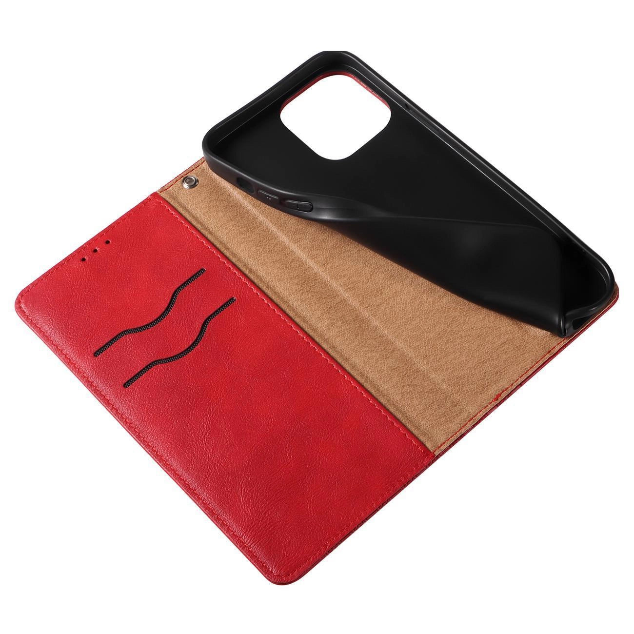 Magnet Strap Case Case for iPhone 13 Pro Pouch Wallet + Mini Lanyard Pendant Red_11