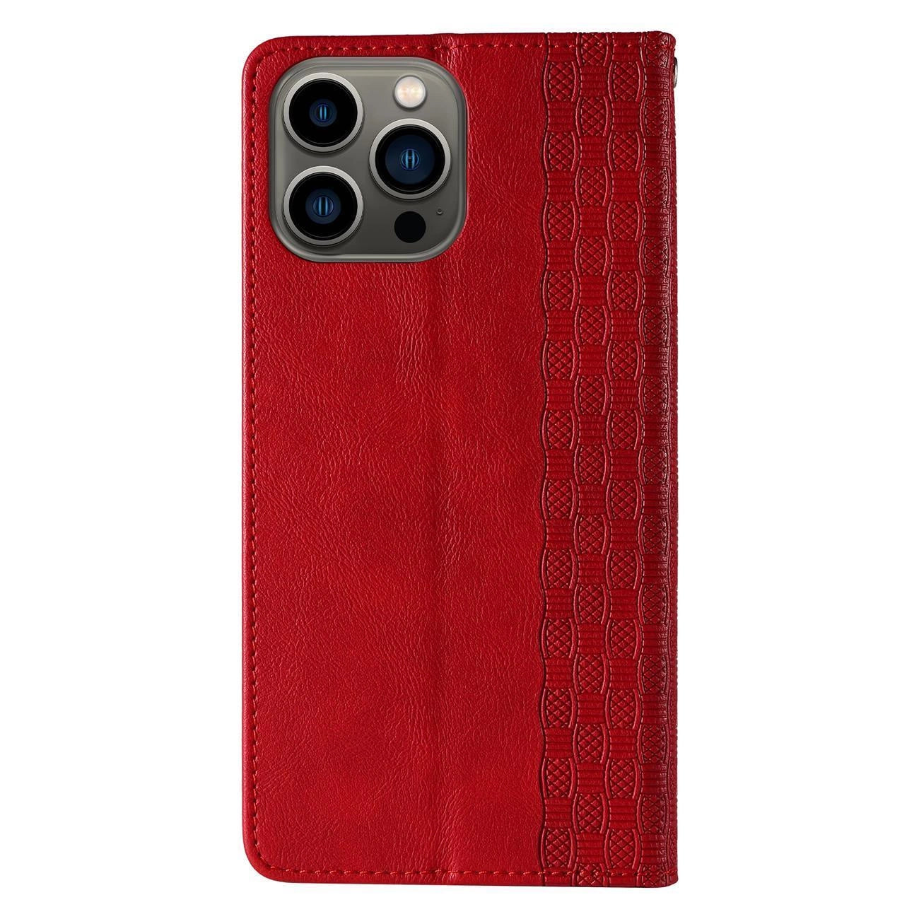 Magnet Strap Case Case for iPhone 13 Pro Pouch Wallet + Mini Lanyard Pendant Red_5