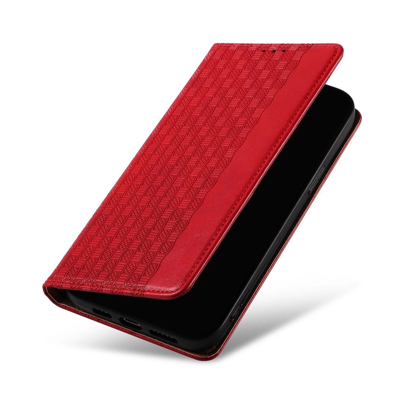 Magnet Strap Case Case for iPhone 13 Pro Pouch Wallet + Mini Lanyard Pendant Red_8