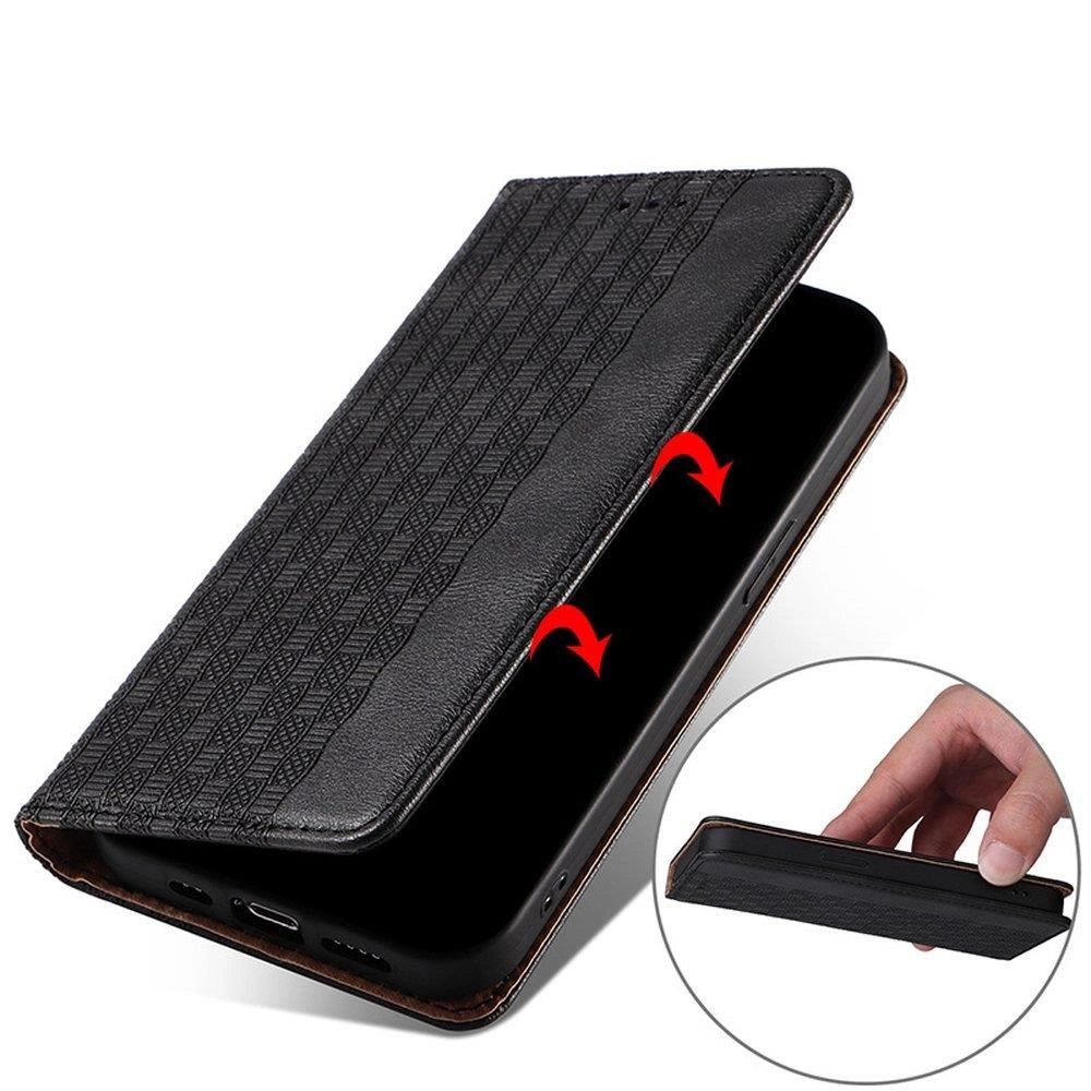 Magnet Strap Case Case for Samsung Galaxy A12 5G Pouch Wallet + Mini Lanyard Pendant Black_2