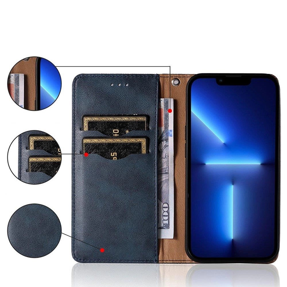 Magnet Strap Case Case for Samsung Galaxy A12 5G Pouch Wallet + Mini Lanyard Pendant Blue_1