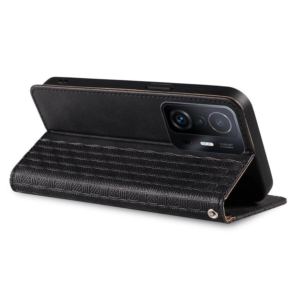 Magnet Strap Case Case for Xiaomi Redmi Note 11 Pro Pouch Wallet + Mini Lanyard Pendant Black_1