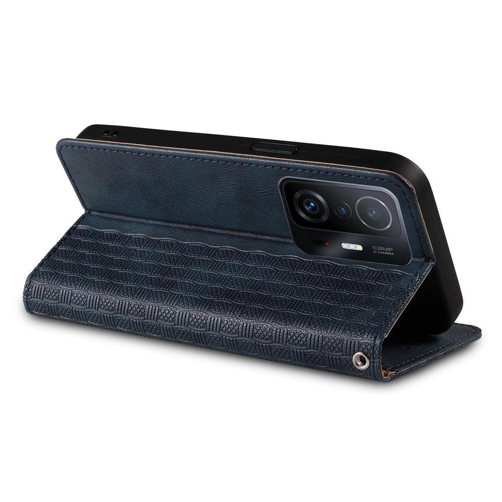 Magnet Strap Case Case for Xiaomi Redmi Note 11 Pro Pouch Wallet + Mini Lanyard Pendant Blue_4