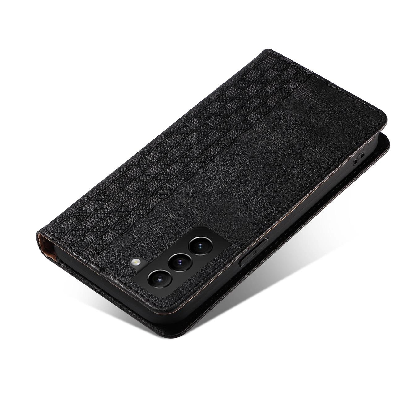 Magnet Strap Case Case for Samsung Galaxy S22 + (S22 Plus) Pouch Wallet + Mini Lanyard Pendant Black_5
