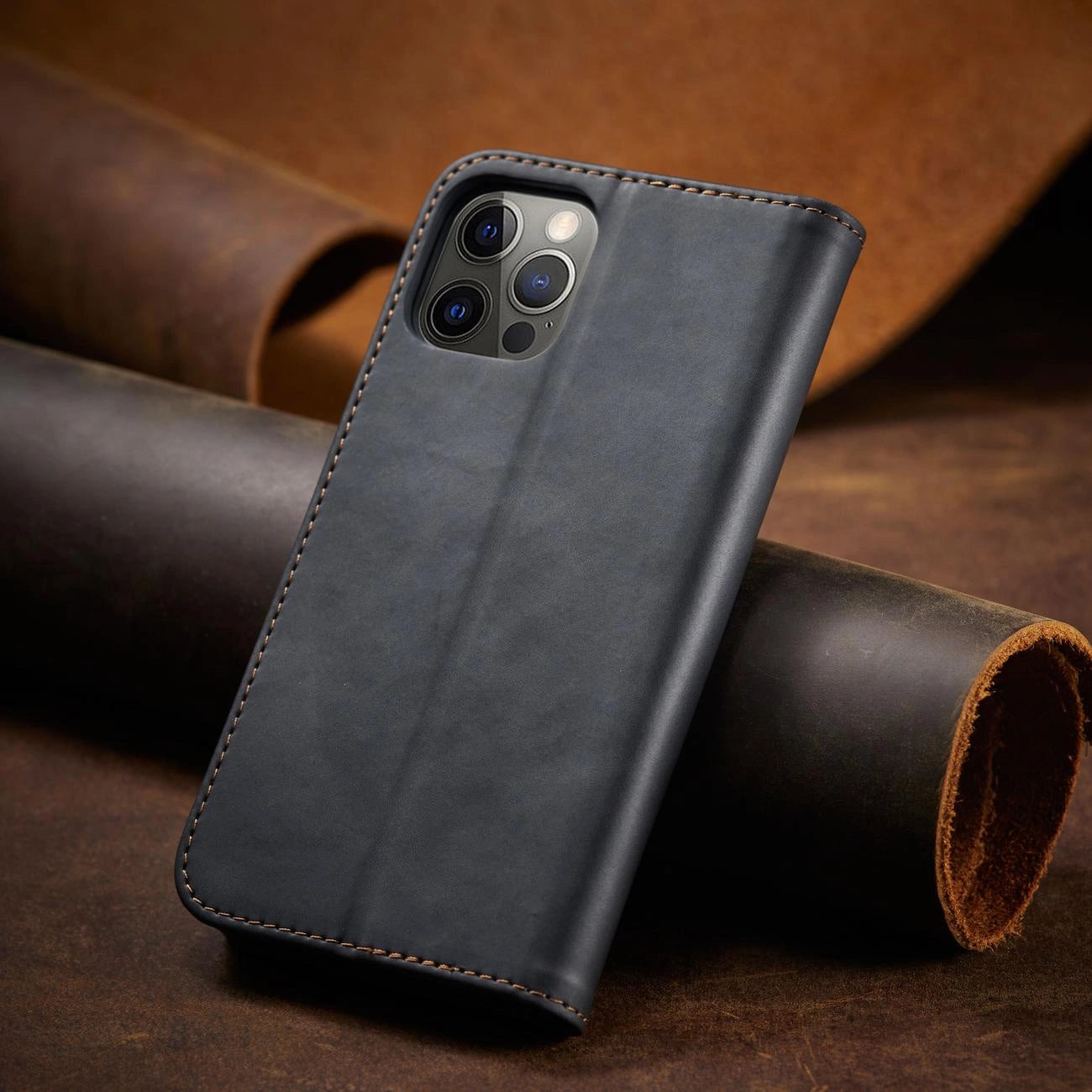 Magnet Fancy Case Case for iPhone 12 Pro Max Pouch Wallet Card Holder Black_10