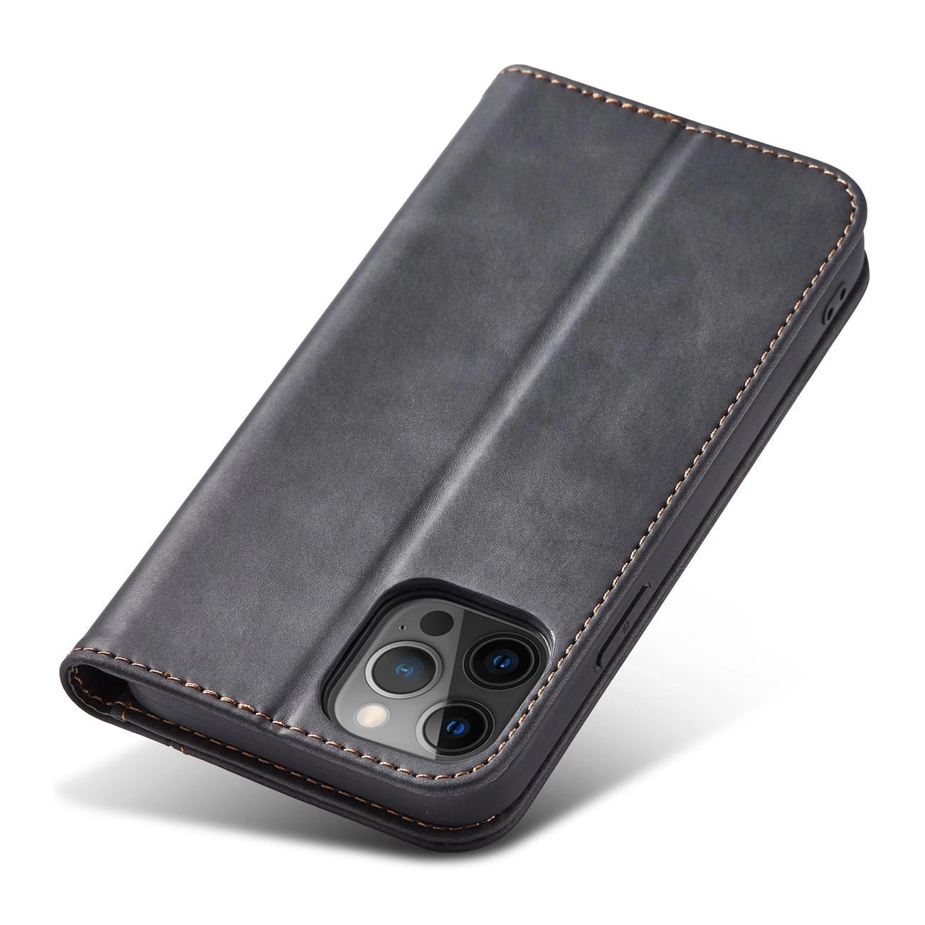 Magnet Fancy Case Case for iPhone 12 Pro Max Pouch Wallet Card Holder Black_4