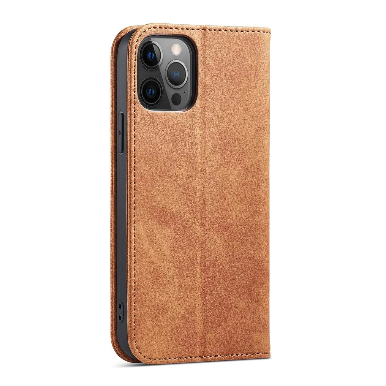 Magnet Fancy Case Case for iPhone 12 Pro Max Pouch Wallet Card Holder Brown_7