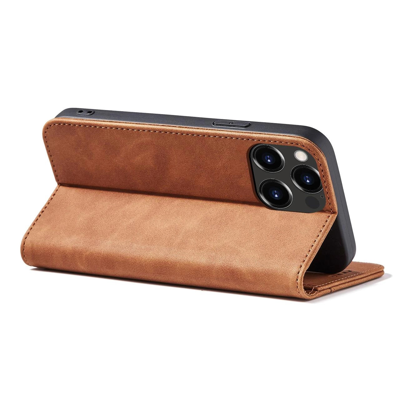 Magnet Fancy Case Case for iPhone 13 Pro Max Pouch Card Wallet Card Holder Brown_4