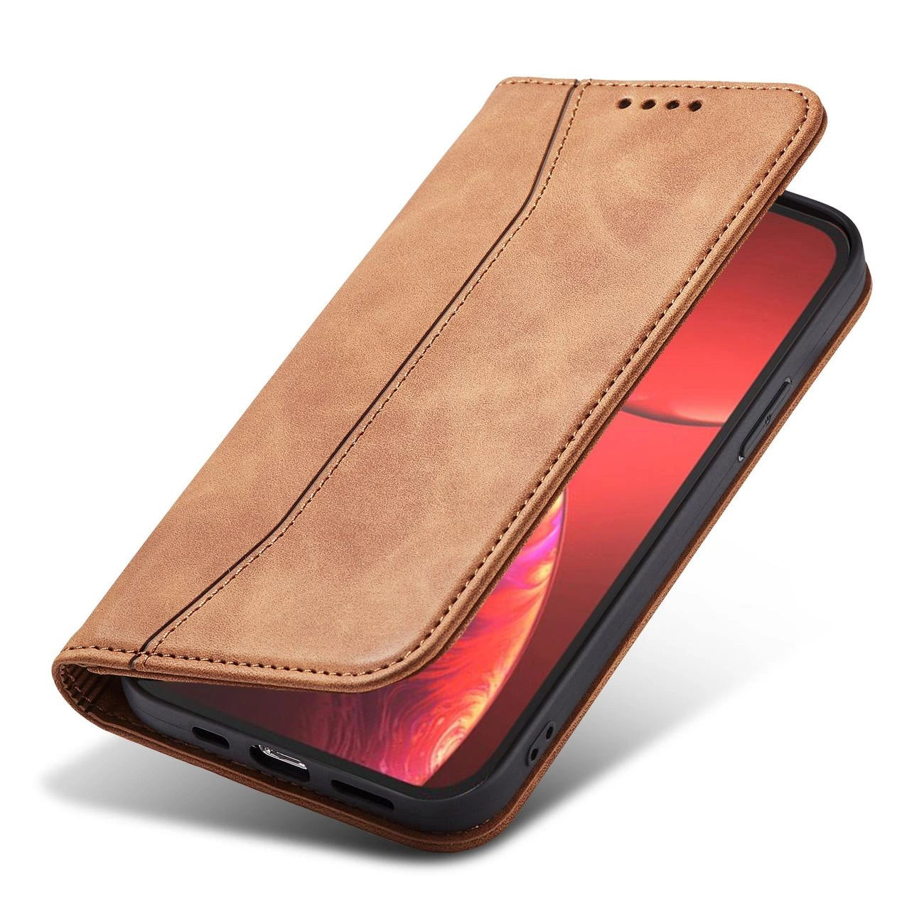Magnet Fancy Case Case for iPhone 13 Pro Max Pouch Card Wallet Card Holder Brown_7