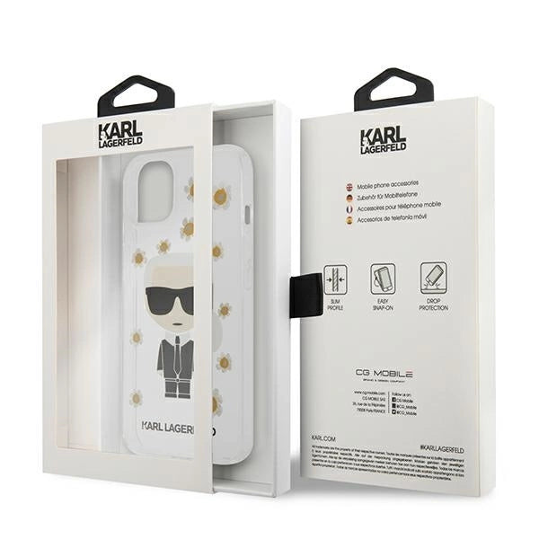 Karl Lagerfeld KLHCP13SHFLT iPhone 13 mini 5,4" przezroczysty/transparent Flower Ikonik Karl_7