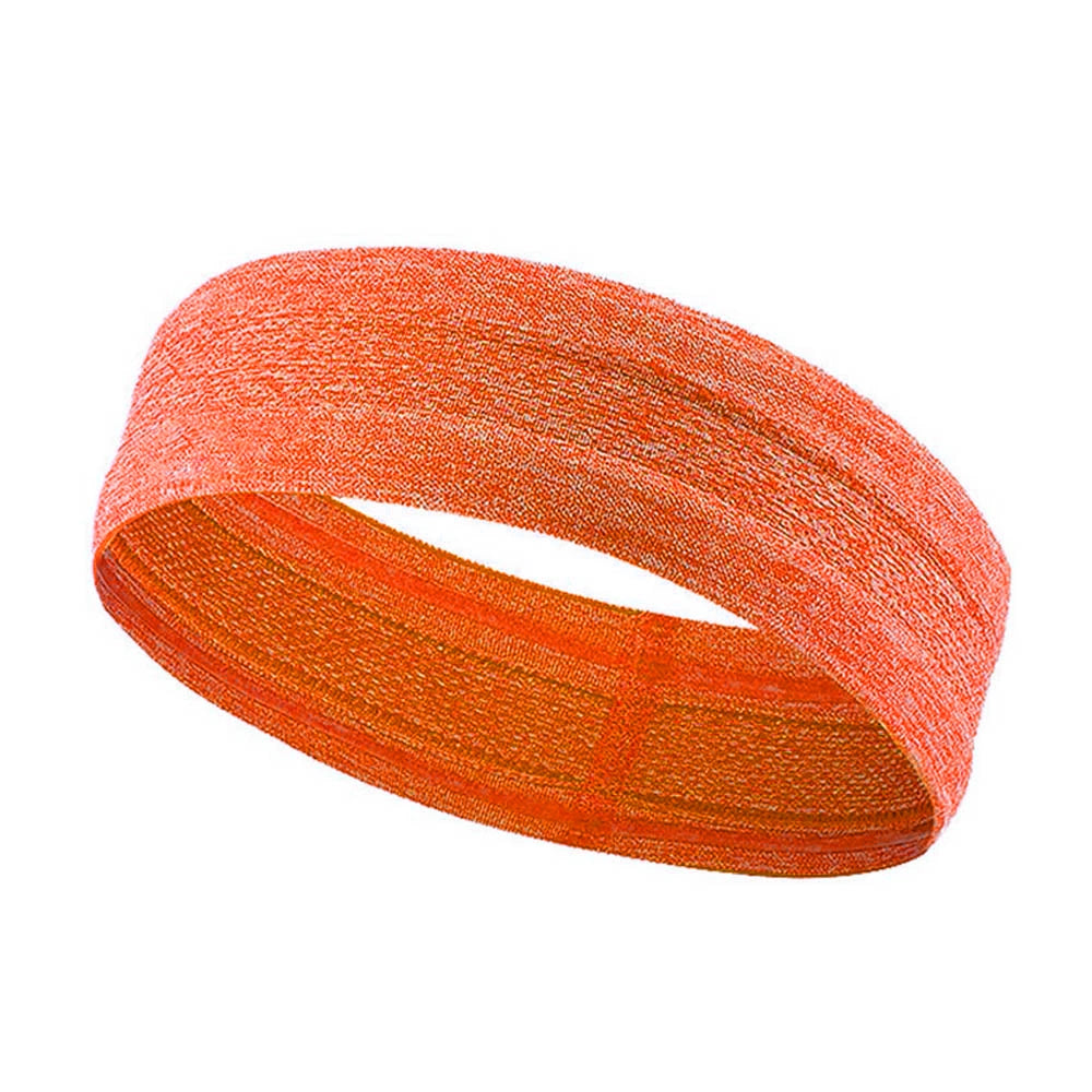 Elastic fabric headband for running fitness orange_1