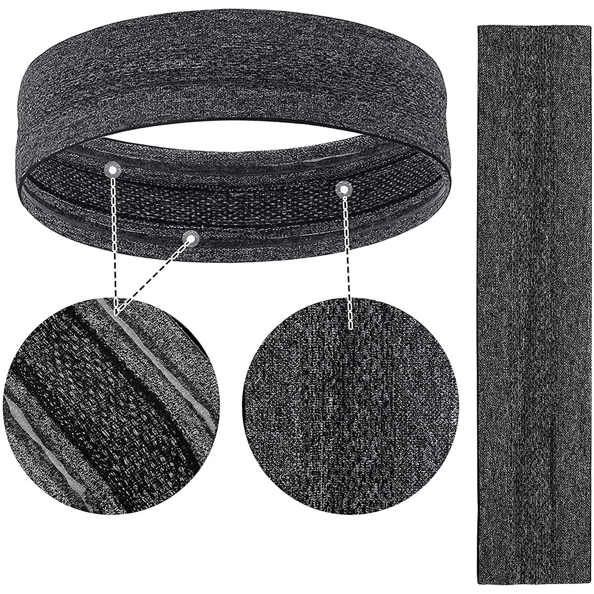 Elastic fabric headband for running fitness orange_2