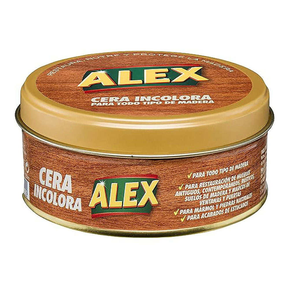 Cera alex lata incolor para madeira 250 gr_0
