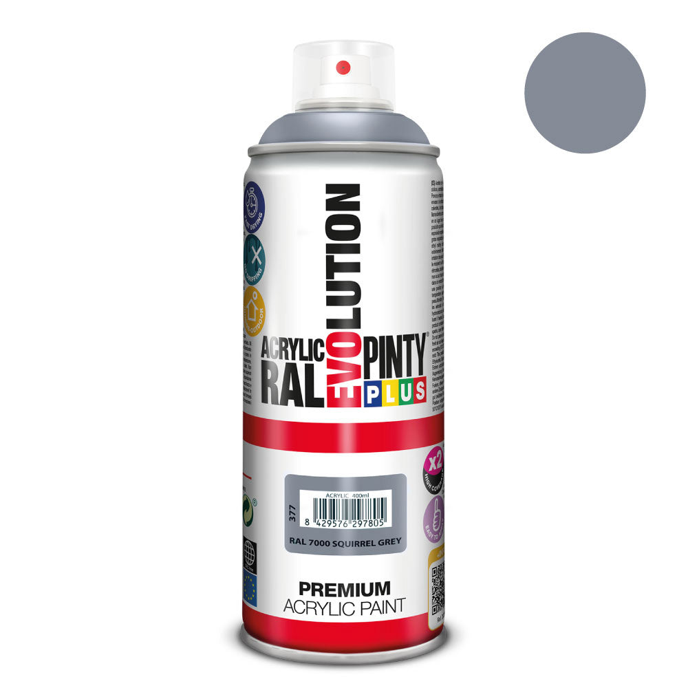 Tinta em spray pintyplus evolution 520 cc ral 7000 squirrel grey_0